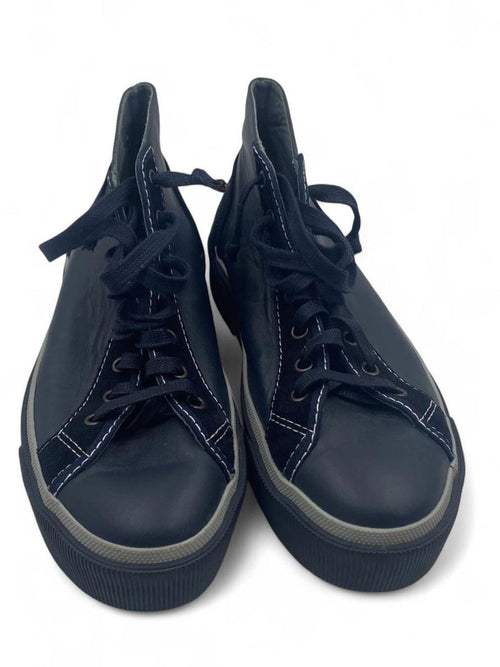 Lanvin Leather High Top Sneakers